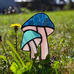 Granatowe grzyby - topper.